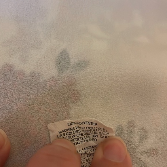 Express women’s medium 8 10 top blouse white red Floral print reversible - Picture 7 of 10